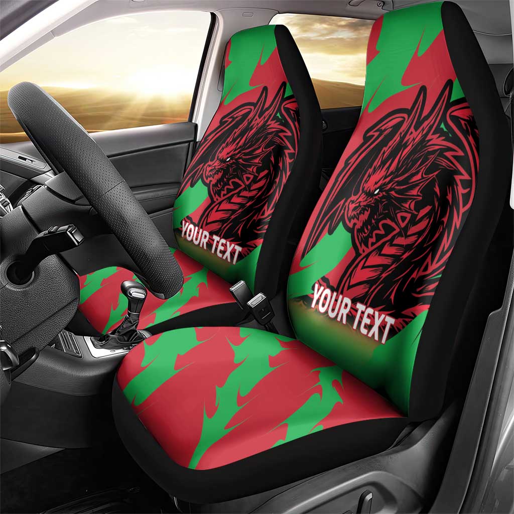 Custom Wales Football Car Seat Cover 2025 Welsh Y Dreigiau
