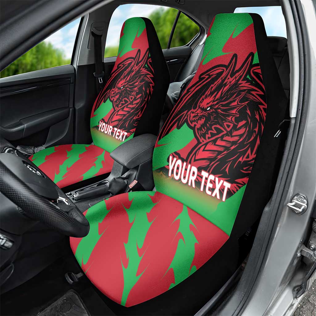 Custom Wales Football Car Seat Cover 2025 Welsh Y Dreigiau