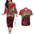 Custom Wales Football Couples Matching Off The Shoulder Long Sleeve Dress and Hawaiian Shirt 2025 Welsh Y Dreigiau