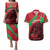 Custom Wales Football Couples Matching Puletasi and Hawaiian Shirt 2025 Welsh Y Dreigiau