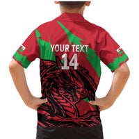 Custom Wales Football Family Matching Mermaid Dress and Hawaiian Shirt 2025 Welsh Y Dreigiau