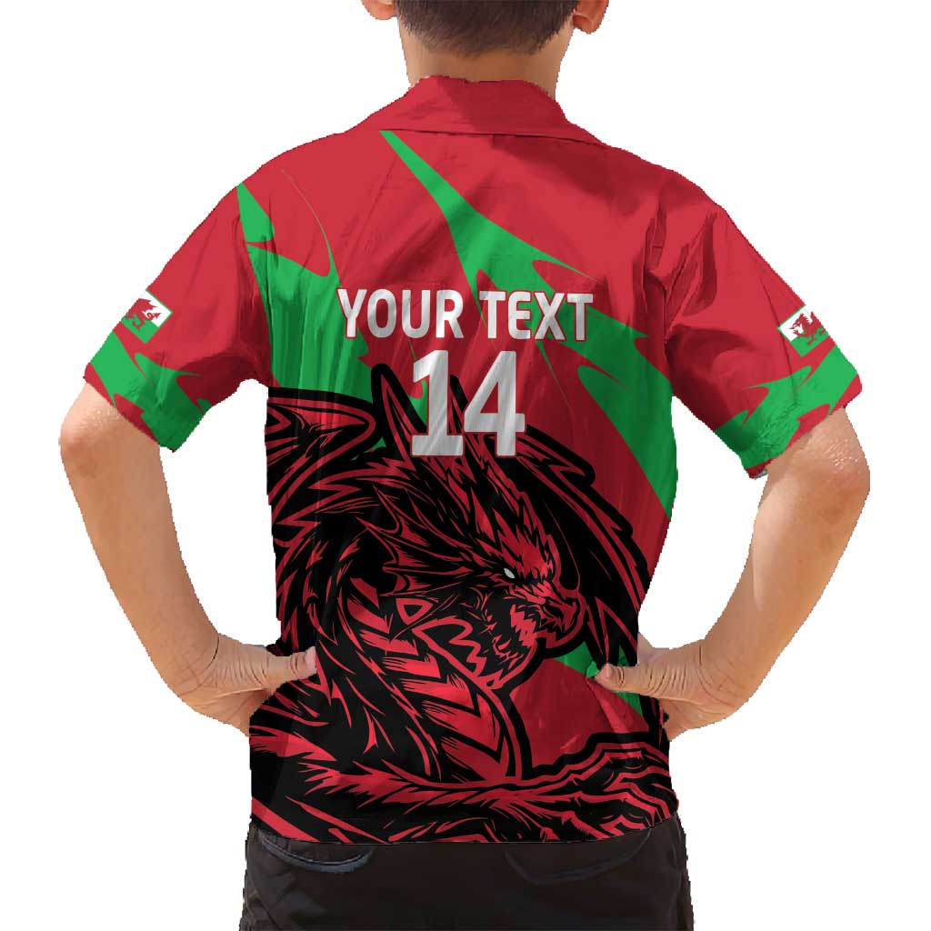 Custom Wales Football Family Matching Off Shoulder Maxi Dress and Hawaiian Shirt 2025 Welsh Y Dreigiau