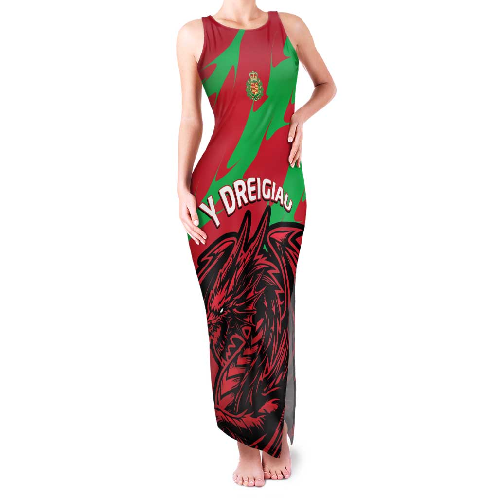 Custom Wales Football Family Matching Tank Maxi Dress and Hawaiian Shirt 2025 Welsh Y Dreigiau