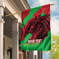 Custom Wales Football Garden Flag 2025 Welsh Y Dreigiau
