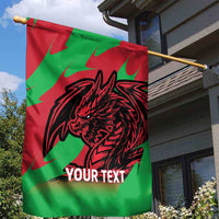 Custom Wales Football Garden Flag 2025 Welsh Y Dreigiau