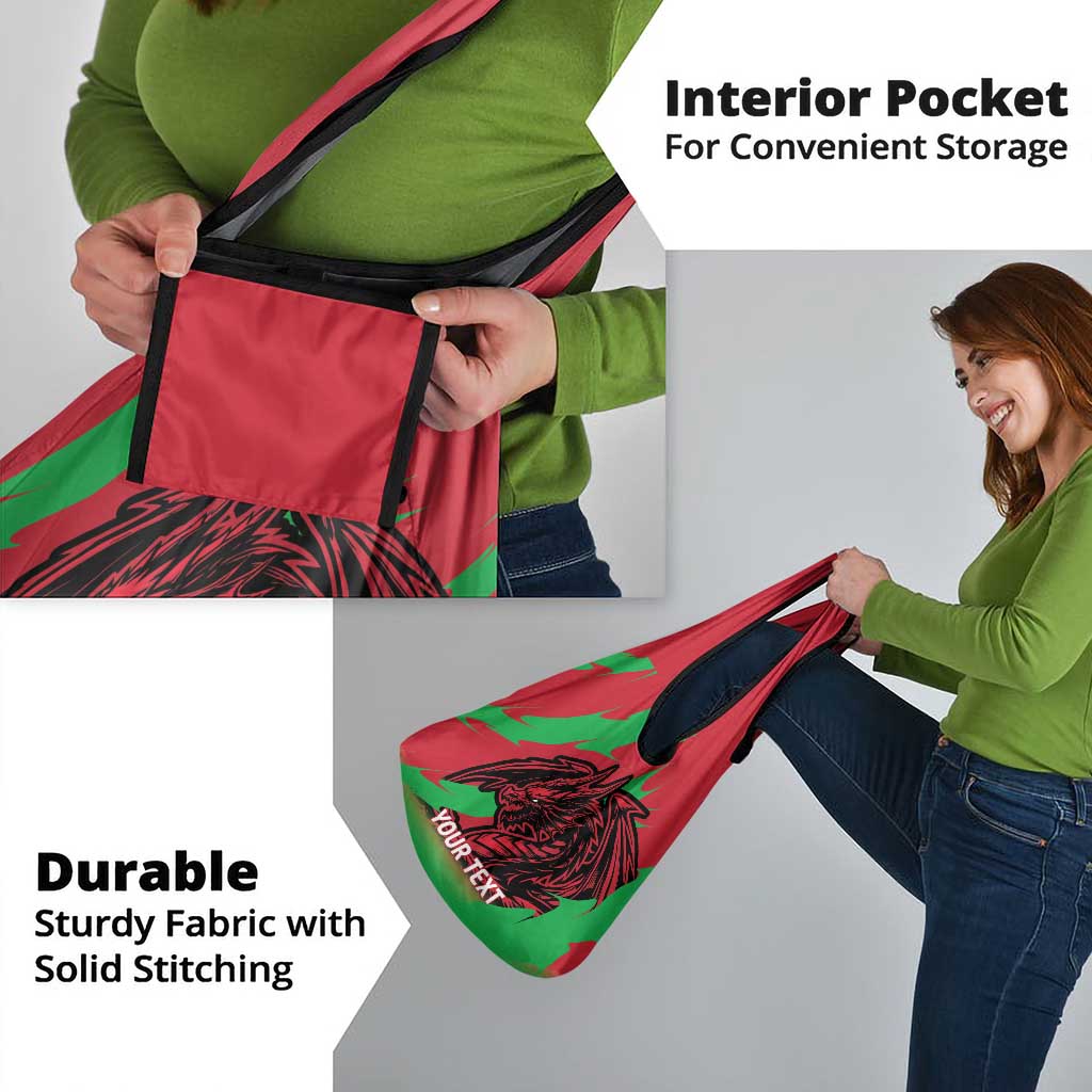 Custom Wales Football Grocery Bag 2025 Welsh Y Dreigiau