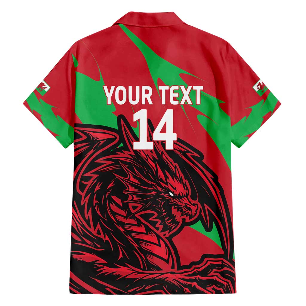 Custom Wales Football Hawaiian Shirt 2025 Welsh Y Dreigiau
