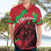 Custom Wales Football Hawaiian Shirt 2025 Welsh Y Dreigiau