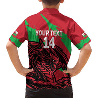 Custom Wales Football Hawaiian Shirt 2025 Welsh Y Dreigiau