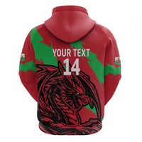 Custom Wales Football Hoodie 2025 Welsh Y Dreigiau