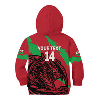 Custom Wales Football Kid Hoodie 2025 Welsh Y Dreigiau