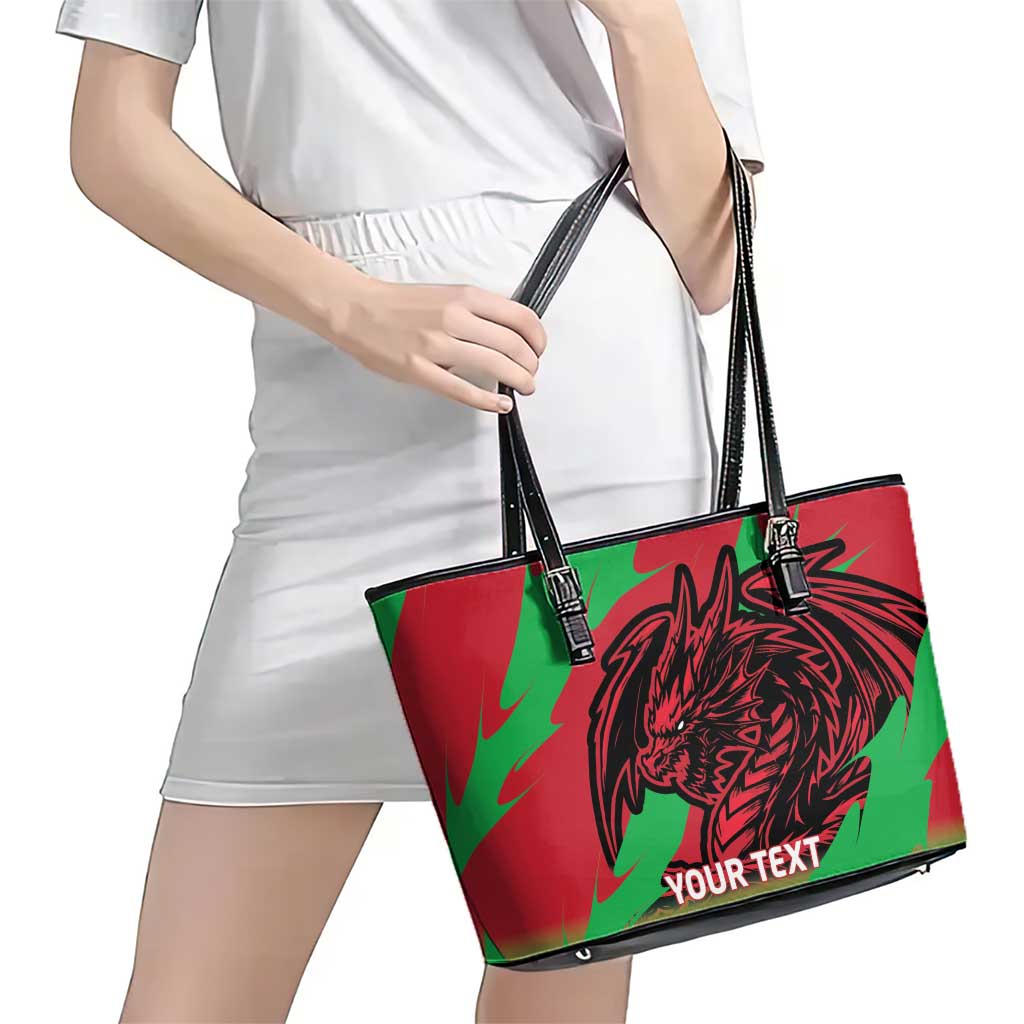 Custom Wales Football Leather Tote Bag 2025 Welsh Y Dreigiau