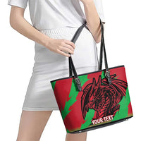 Custom Wales Football Leather Tote Bag 2025 Welsh Y Dreigiau