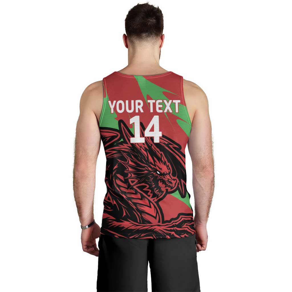 Custom Wales Football Men Tank Top 2025 Welsh Y Dreigiau