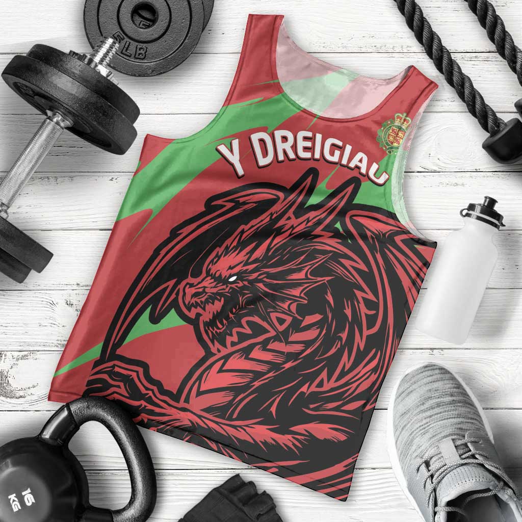 Custom Wales Football Men Tank Top 2025 Welsh Y Dreigiau