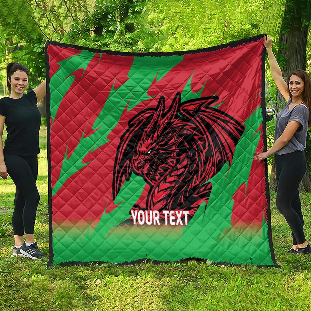 Custom Wales Football Quilt 2025 Welsh Y Dreigiau