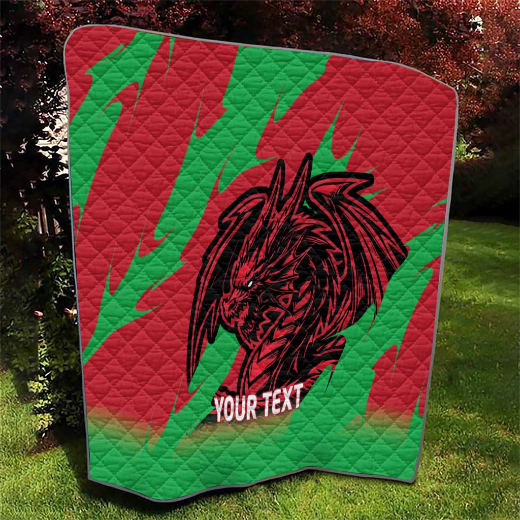 Custom Wales Football Quilt 2025 Welsh Y Dreigiau