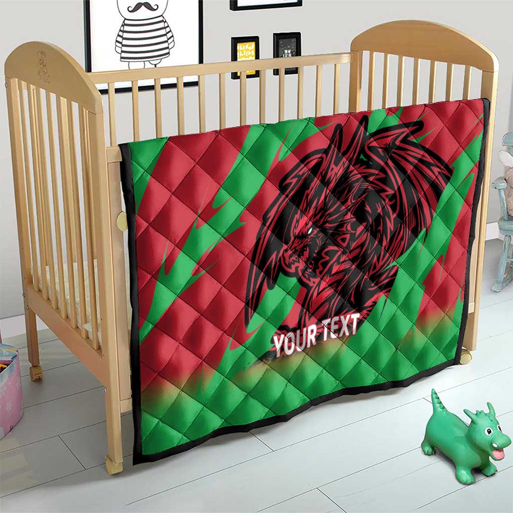 Custom Wales Football Quilt 2025 Welsh Y Dreigiau