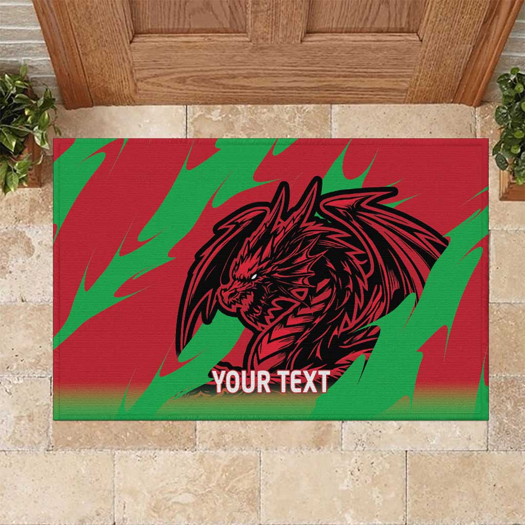 Custom Wales Football Rubber Doormat 2025 Welsh Y Dreigiau