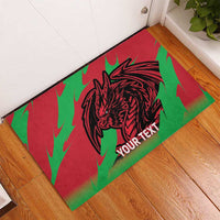 Custom Wales Football Rubber Doormat 2025 Welsh Y Dreigiau