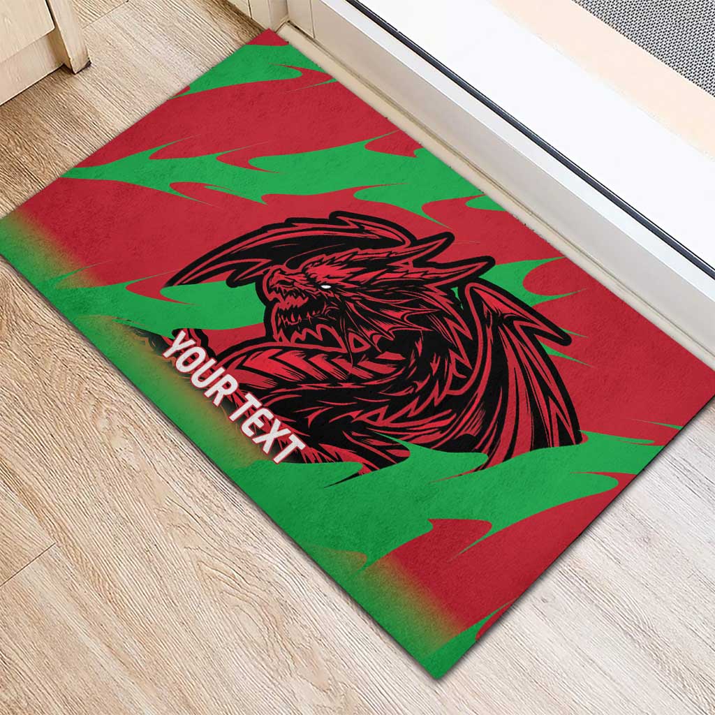 Custom Wales Football Rubber Doormat 2025 Welsh Y Dreigiau