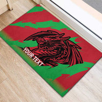 Custom Wales Football Rubber Doormat 2025 Welsh Y Dreigiau