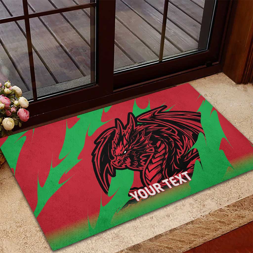 Custom Wales Football Rubber Doormat 2025 Welsh Y Dreigiau