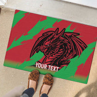 Custom Wales Football Rubber Doormat 2025 Welsh Y Dreigiau