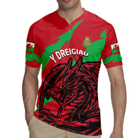 Custom Wales Football Rugby Jersey 2025 Welsh Y Dreigiau