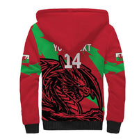 Custom Wales Football Sherpa Hoodie 2025 Welsh Y Dreigiau