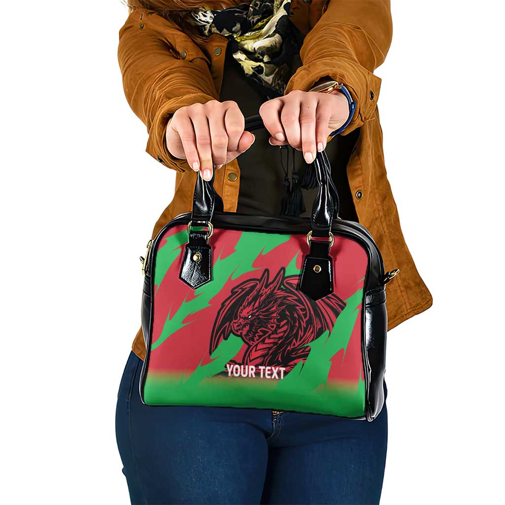 Custom Wales Football Shoulder Handbag 2025 Welsh Y Dreigiau