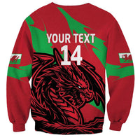 Custom Wales Football Sweatshirt 2025 Welsh Y Dreigiau