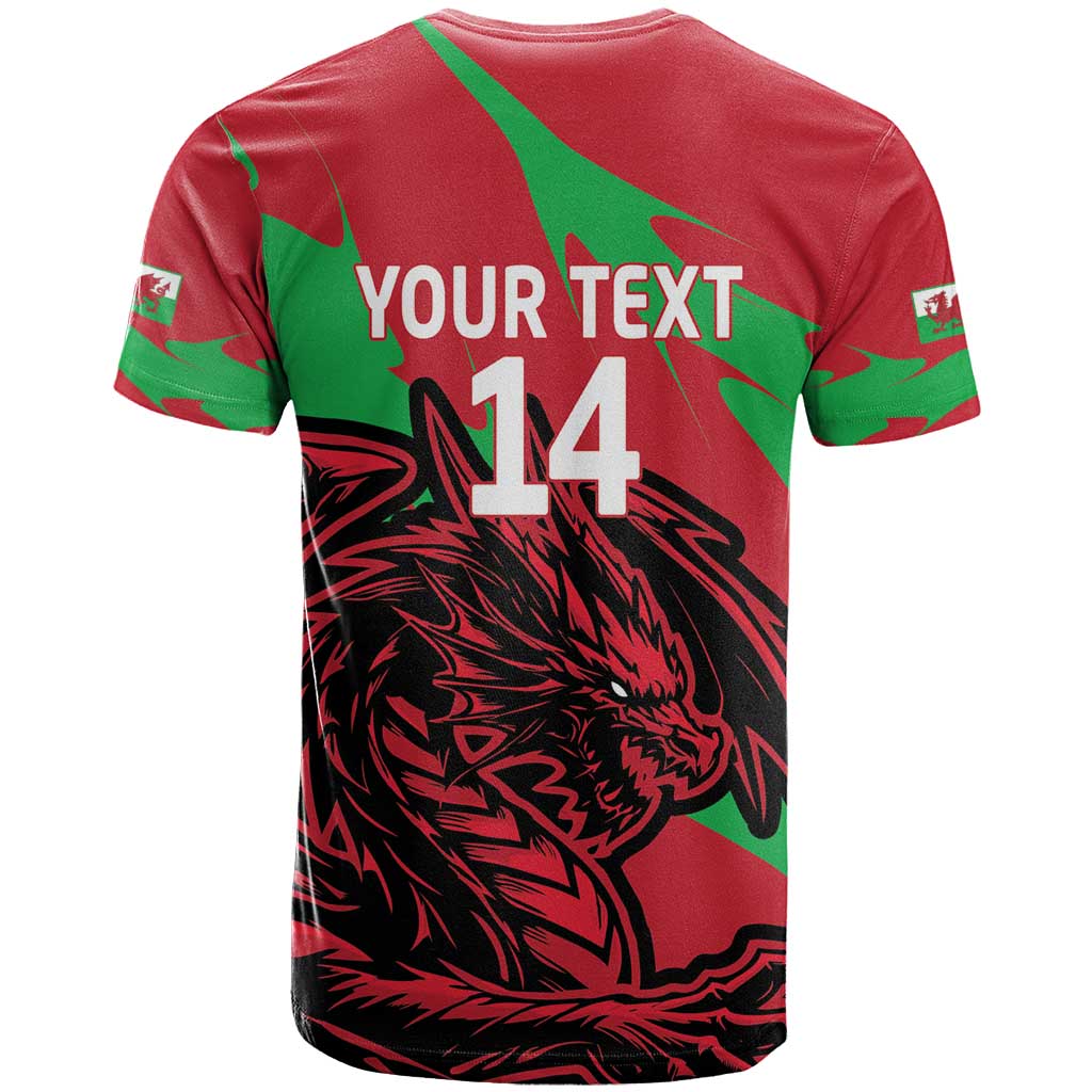 Custom Wales Football T Shirt 2025 Welsh Y Dreigiau