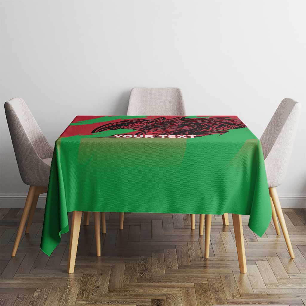 Custom Wales Football Tablecloth 2025 Welsh Y Dreigiau