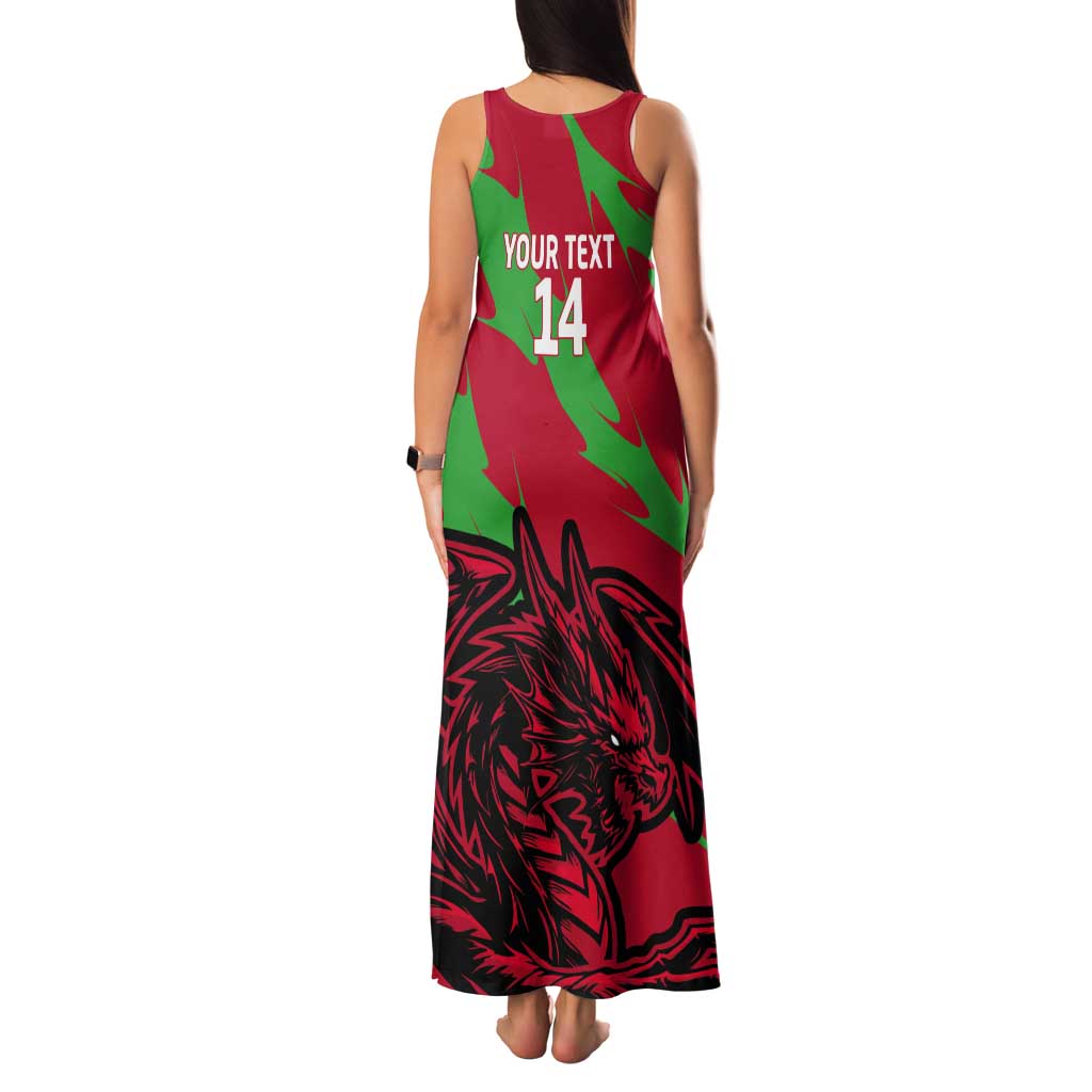 Custom Wales Football Tank Maxi Dress 2025 Welsh Y Dreigiau