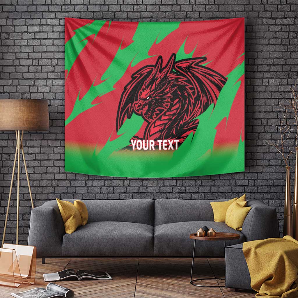 Custom Wales Football Tapestry 2025 Welsh Y Dreigiau