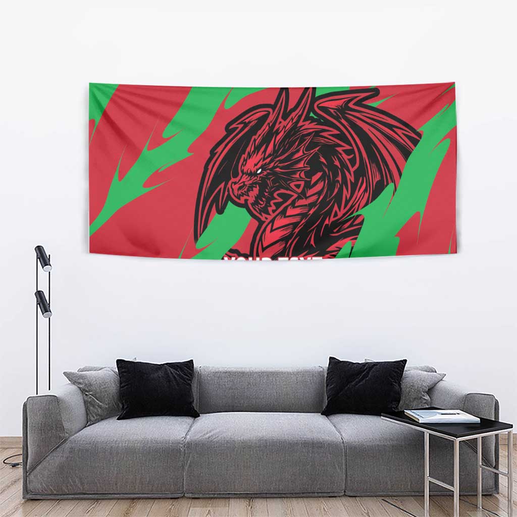 Custom Wales Football Tapestry 2025 Welsh Y Dreigiau