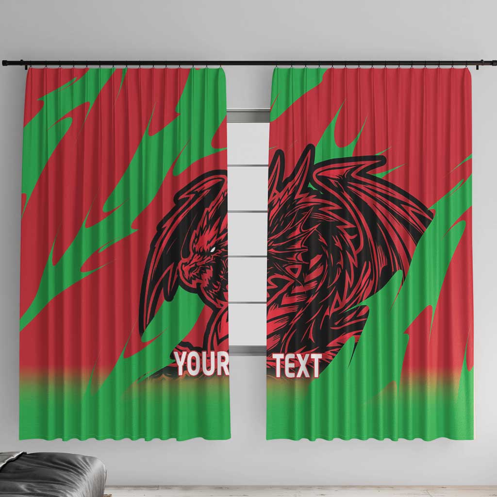 Custom Wales Football Window Curtain 2025 Welsh Y Dreigiau