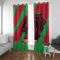 Custom Wales Football Window Curtain 2025 Welsh Y Dreigiau