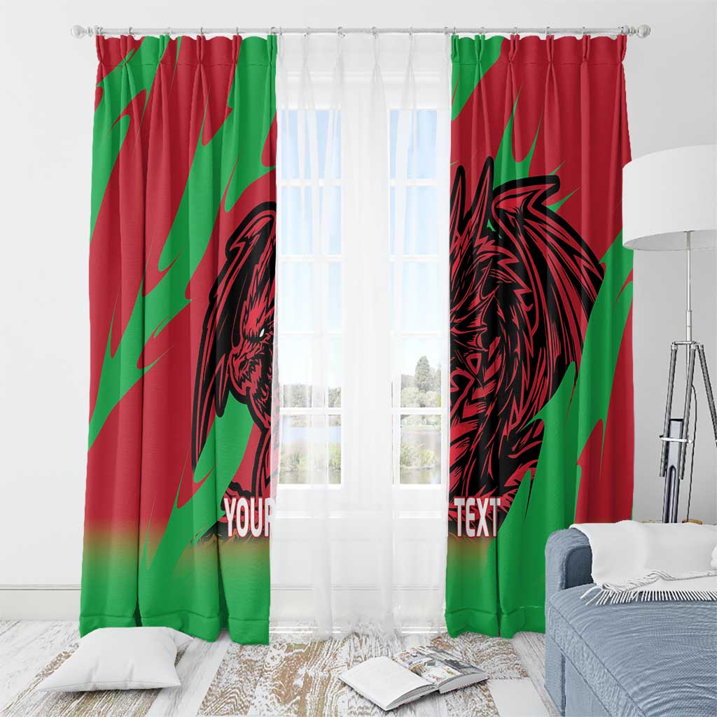 Custom Wales Football Window Curtain 2025 Welsh Y Dreigiau