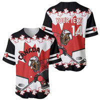 Custom Canada Ice Hockey Baseball Jersey 2025 Go Champions Funny Beaver Mascot