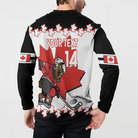 Custom Canada Ice Hockey Button Sweatshirt 2025 Go Champions Funny Beaver Mascot