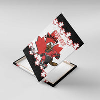 Custom Canada Ice Hockey Canvas Wall Art 2025 Go Champions Funny Beaver Mascot