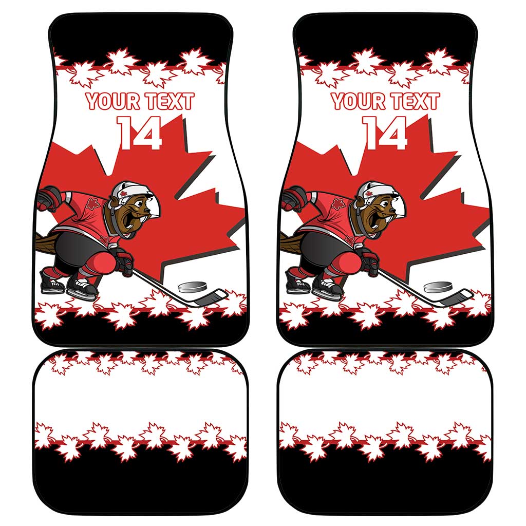 Custom Canada Ice Hockey Car Mats 2025 Go Champions Funny Beaver Mascot