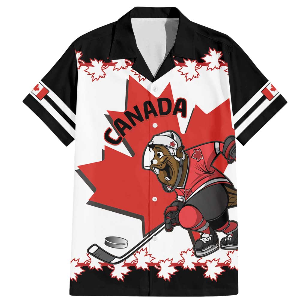 Custom Canada Ice Hockey Family Matching Long Sleeve Bodycon Dress and Hawaiian Shirt 2025 Go Champions Funny Beaver Mascot