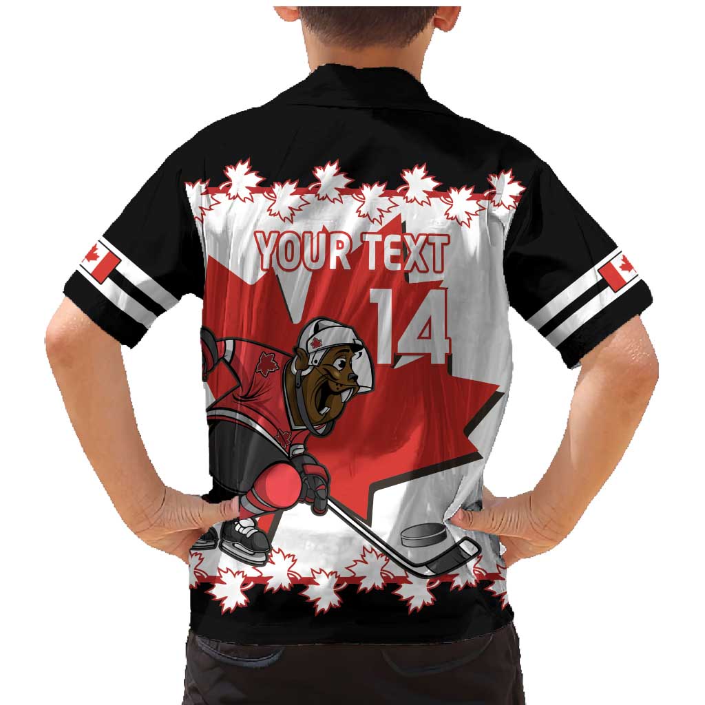 Custom Canada Ice Hockey Family Matching Mermaid Dress and Hawaiian Shirt 2025 Go Champions Funny Beaver Mascot