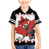 Custom Canada Ice Hockey Family Matching Mermaid Dress and Hawaiian Shirt 2025 Go Champions Funny Beaver Mascot