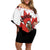 Custom Canada Ice Hockey Family Matching Off Shoulder Short Dress and Hawaiian Shirt 2025 Go Champions Funny Beaver Mascot