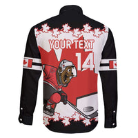 Custom Canada Ice Hockey Family Matching Puletasi and Hawaiian Shirt 2025 Go Champions Funny Beaver Mascot