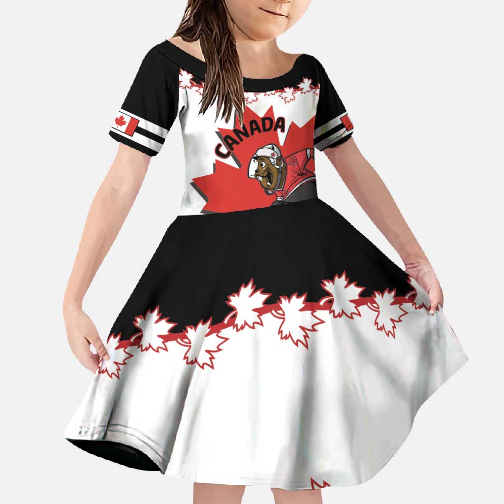 Custom Canada Ice Hockey Family Matching Tank Maxi Dress and Hawaiian Shirt 2025 Go Champions Funny Beaver Mascot